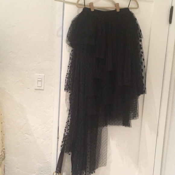 Chloe Dresses & Skirts - Chloe tulle layered black polka dot skirt 34